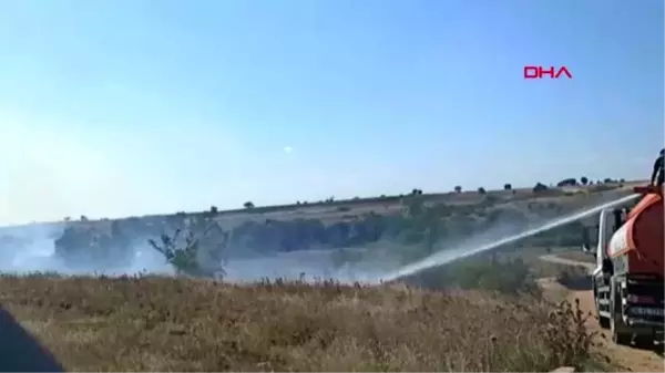 KIRKLARELİ Otluk yangını ormana sıçramadan söndürüldü