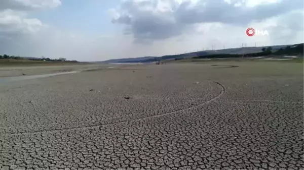 Sazlıdere Barajı'nda korkutan görüntü