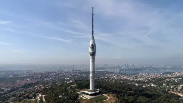 Yayına başlanan Çamlıca Kulesi'nin son hali havadan görüntülendi