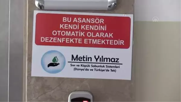 Sağlık çalışanı asansörü 5 saniyede dezenfekte eden sistem geliştirdi