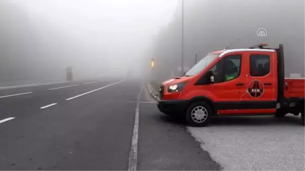 Bolu Dağı'nda sis etkili oluyor