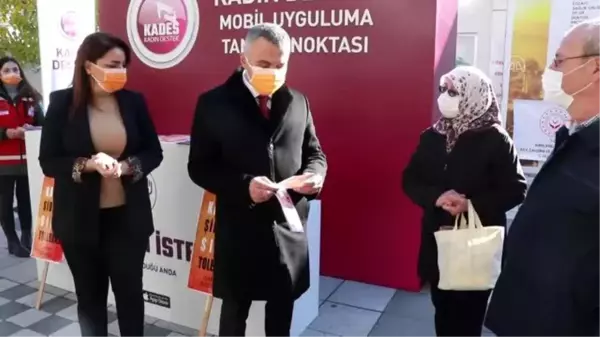 KIRKLARELİ - Vali Bilgin kadına şiddete karşı farkındalık amacıyla pazar yerinde 