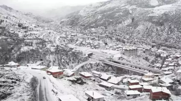 Gümüşhane'de ve Zigana Dağı'nda kar yağışı