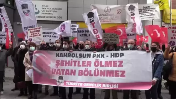 Türkiye Gençlik Birliği üyeleri terör örgütü PKK'yı protesto etti