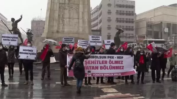 Son dakika haber | Türkiye Gençlik Birliği üyeleri terör örgütü PKK ile HDP'yi protesto etti