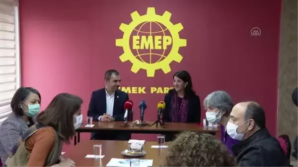 HDP Eş Genel Başkanı Buldan, EMEP Genel Başkanı Akdeniz'i ziyaret etti