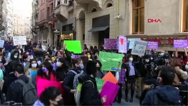 Beyoğlu'nda 8 Mart Dünya Kadınlar Günü yürüyüşü