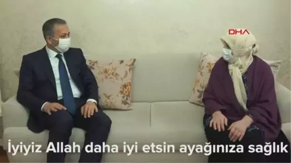 VALİ YERLİKAYA, EVİNDE KARORONAVİRÜS AŞISI OLAN SUSAM KUL'U ZİYARET ETTİ