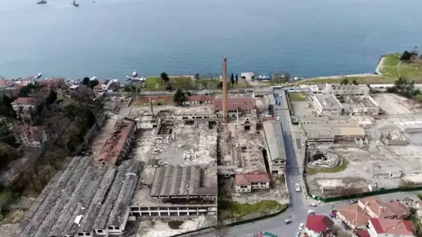 Beykoz'un sembolik değerlerinden Paşabahçe cam fabrikasının son hali havadan görüntülendi