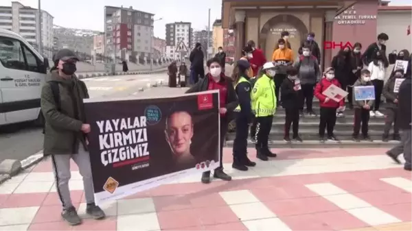 Yozgat'ta, 'Yayalar Kırmızı Çizgimiz' uygulaması başladı