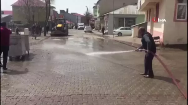 Karlıova'da karlar eridi, bahar temizliği başladı