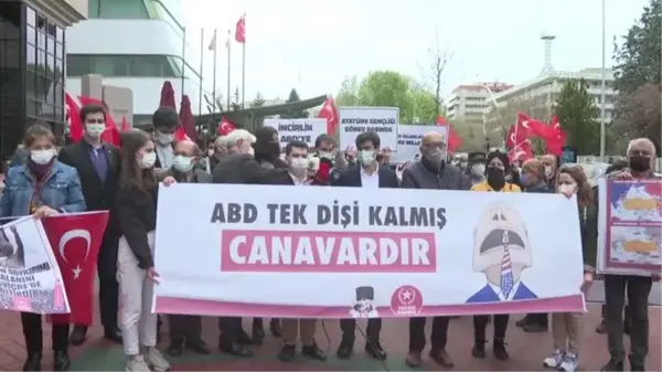 Türkiye Gençlik Birliği üyeleri, ABD Başkanı Biden'ın 1915 olaylarını 