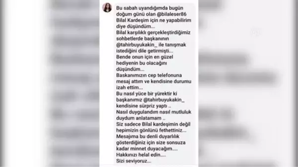 Kocaeli Büyükşehir Belediye Başkanı Büyükakın'dan serebral palsi hastası engelliye sürpriz ziyaret