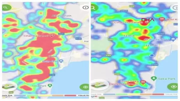 KOCAELİ'DE VAKA SAYILARINDAKİ DÜŞÜŞ RİSK HARİTASINA YANSIDI