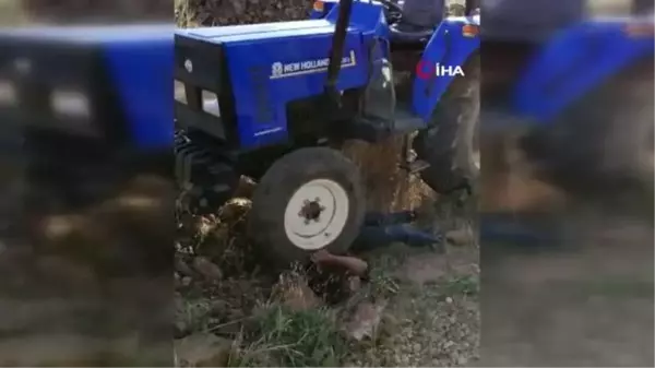 Kontrolden çıkan traktörün altında kaldı, hayatını kaybetti