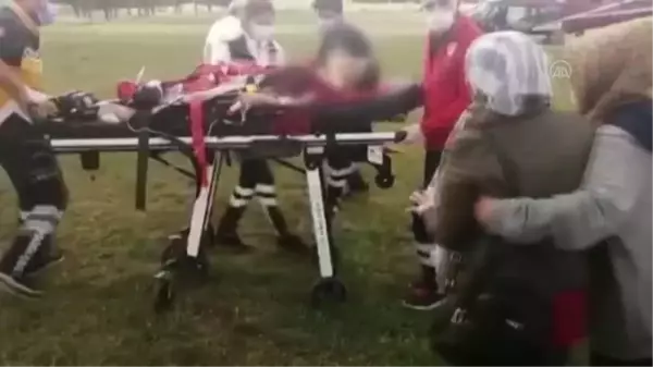 Son dakika haberleri... Hafriyat kamyonunun çarptığı çocuk, ambulans helikopterle hastaneye kaldırıldı