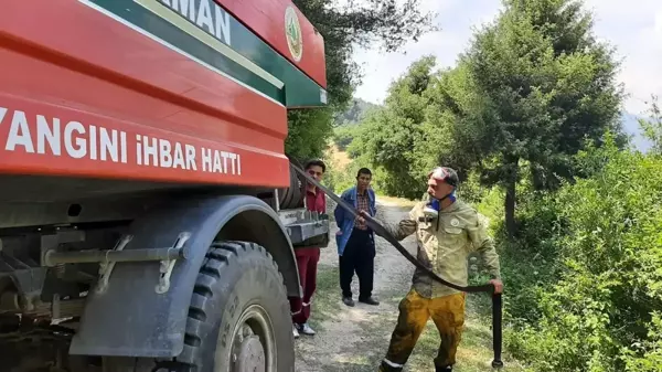 Osmaniye'de çıkan orman yangını büyümeden söndürüldü