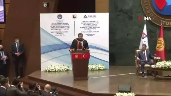 TOBB ETÜ'den Kırgız Cumhuriyeti Cumhurbaşkanı Caparov'a fahri doktora