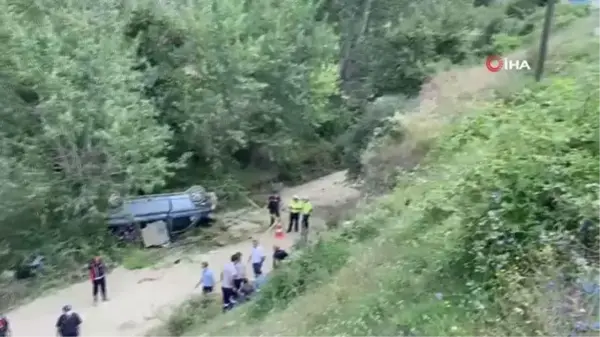 Sarımsak işçilerini taşıyan minibüs uçuruma yuvarlandı: 1 ölü, 8 yaralı