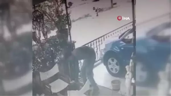 At arabasıyla gelip su motorunu çalan hırsız kameralara yakalandı