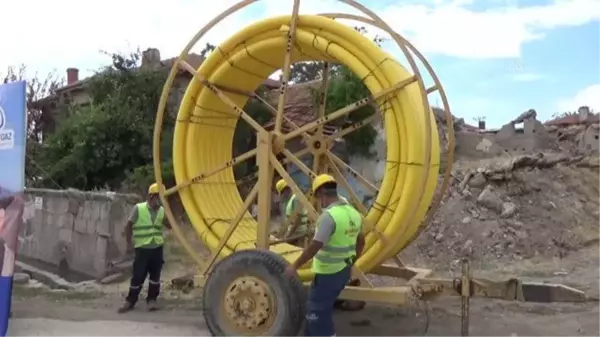 Kahramankazan'da doğal gaz hattı inşaatı törenle başladı