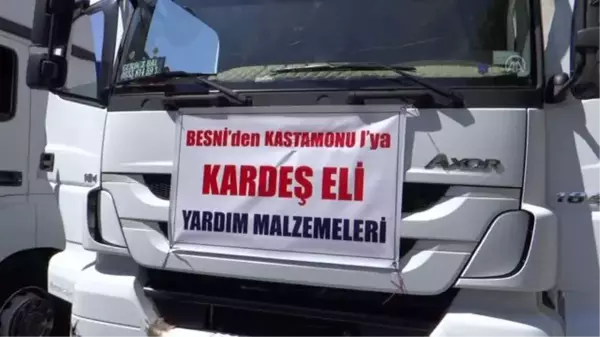 Adıyaman'dan Kastamonu'ya 2 tır yardım malzemesi