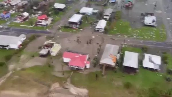 LOUISIANA - İda Kasırgası'nın vurduğu bölge havadan görüntülendi