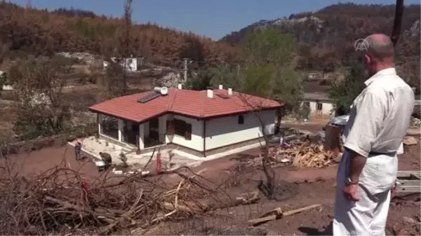 Marmaris'te orman yangınında evleri yanan Şahin çifti yeni yuvalarına kavuştu