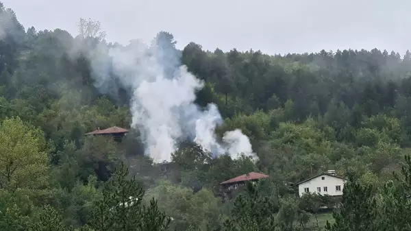 2 asırlık evler alevlere teslim oldu