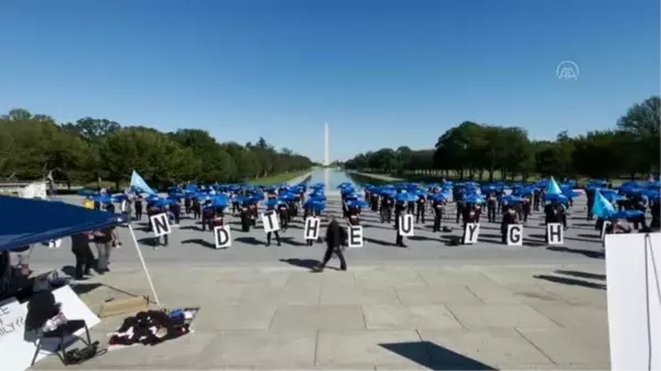 WASHINGTON - Uygur Türkleri, Çin'i ulusal gününde Washington'da protesto etti