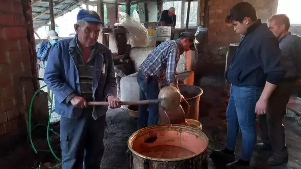 Beypazarı'nda köylülerin pekmez mesaisi başladı