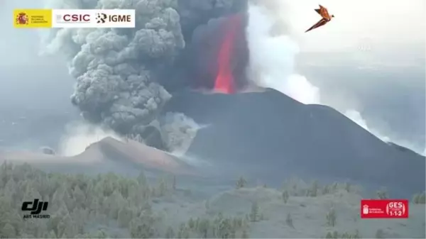 La Palma Adası'ndaki volkan bir ayda 85 milyon metreküp lav püskürttü