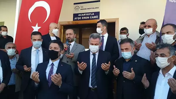 Adana'da orman yangınında yanan cami yeniden ibadete açıldı