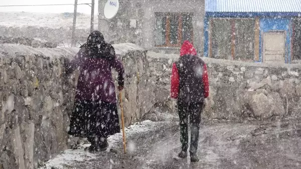 Ardahan'da kar yağışı etkili oldu