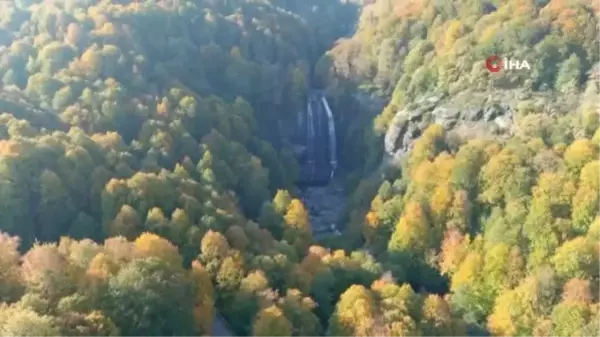 Suuçtu Şelalesi'nde sonbahar güzelliği