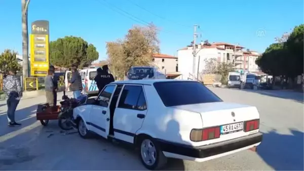 Otomobille çarpışan motosikletin sürücüsü yaralandı