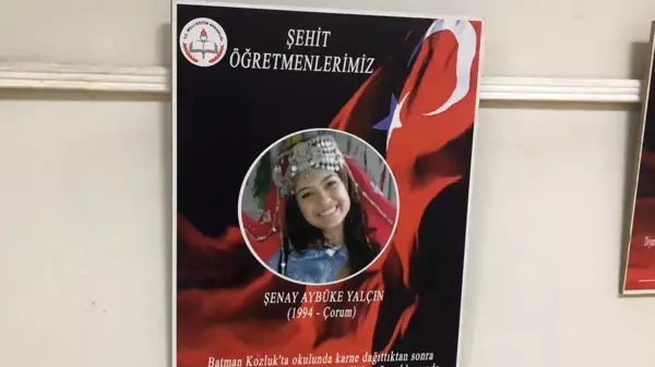 Germencik'te şehit öğretmenlerin fotoğraflarının yer aldığı sergi açıldı