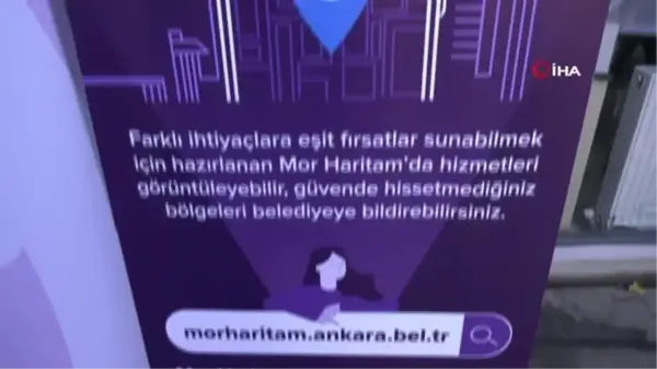 Ankara'da kadın sanatçılar duvarları 'Mor Haritam' uygulamasıyla renklendirdi