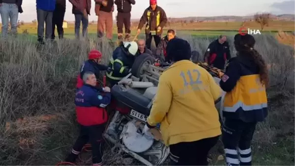 Uygulama noktasında ani fren yapan otomobil kazaya sebep oldu