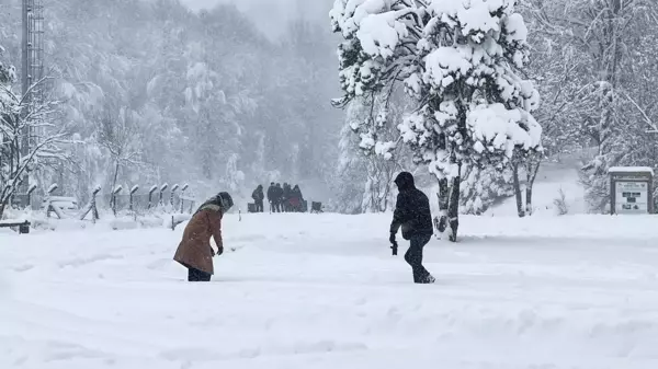 Domaniç Dağları'nda kar yağışı etkili oluyor