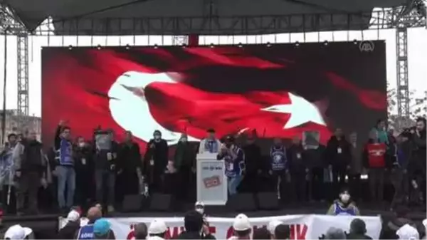 Türk Metal Sendikası üyesi işçiler miting düzenledi