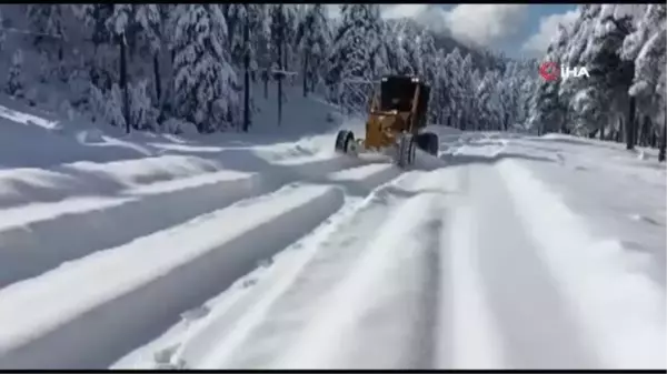 Amanoslar'da kardan kapanan yayla yolları ulaşıma açılıyor