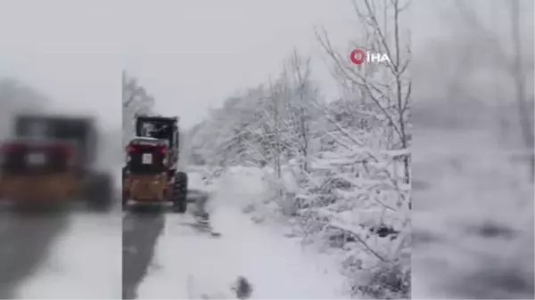 Yalova'da ekiplerin kar mesaisi