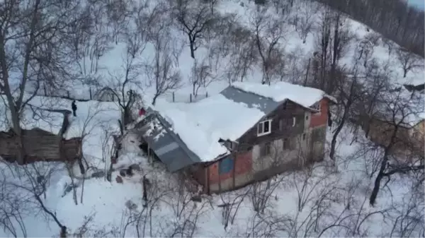 KASTAMONU - Çatısı çöken ahırda mahsur kalan hayvanlar 6 saatlik çalışma sonucu kurtarıldı