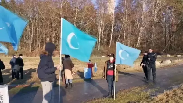 STOCKHOLM - İsveç'teki Uygur Türkleri, Pekin Kış Olimpiyatları'nı protesto etti