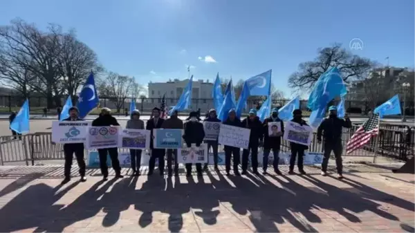 WASHINGTON - ABD'deki Uygur Türkleri, 2022 Pekin Kış Olimpiyatları'nı protesto etti