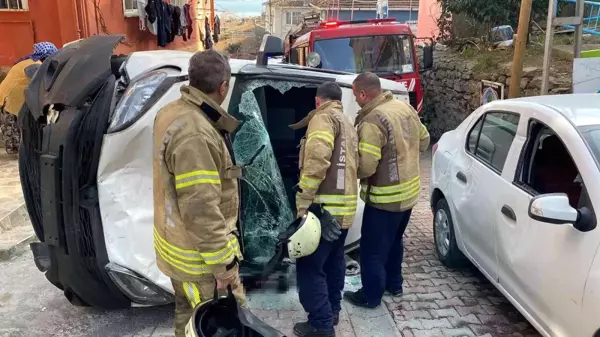 Sarıyer'de ticari araç takla attı: 1 yaralı