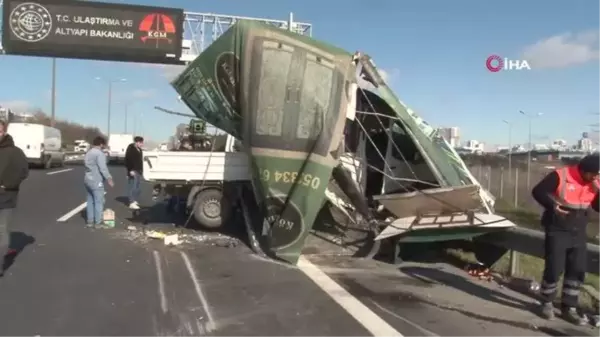 Hadımköy TEM Otoyolu'nda kaza: 1 ölü 2 yaralı