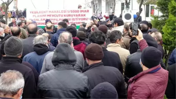 AVCILAR'DA 100 BİN NÜFUSLU MAHALLEYE GETİRİLEN İMAR PLANINI PROTESTO ETTİLER