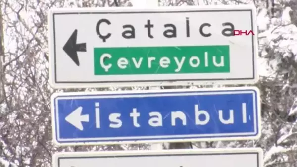 İSTANBUL-ÇATALCA BEYAZA BÜRÜNDÜ